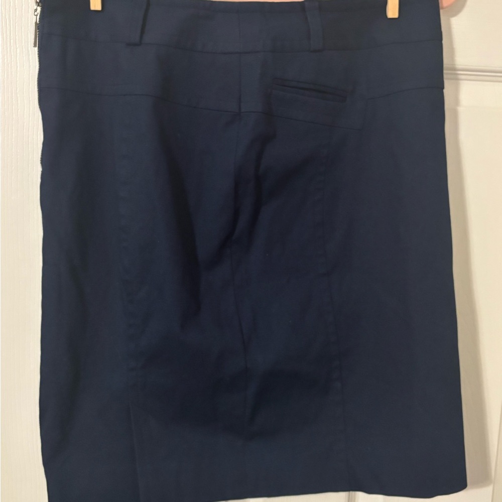 Etcetera Navy Pencil Skirt